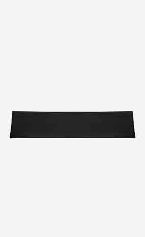 SAINT LAURENT Wide Belts Woman SMOKING 4 Pleat Cummerbund in Black a_V4